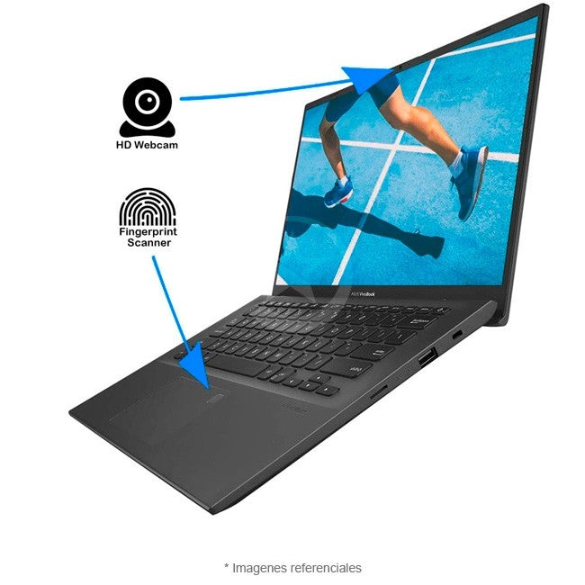 Laptop ASUS Vivobook 14 F412DA, AMD Ryzen 7 3700U 2.3GHz, RAM 8GB, SSD 512GB, LED 14 " Full HD, Windows 10 home