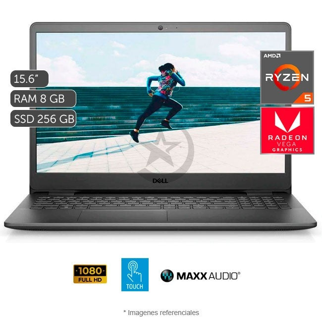 Laptop Dell Inspiron 15 3505 Touch, AMD Ryzen 5 3450U Hasta 3.5 GHz, RAM 16GB, SSD 512 GB, LED 15.6" Full HD Touch, Windows 10 Home