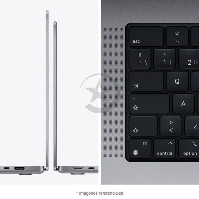 Laptop Apple MacBook Pro, M1 Pro (10 Núcleos), RAM 16GB, SSD 512GB, GPU con Motor neuronal de 16 núcleos, Pantalla Liquid Retina XDR de 16.2'' True Tone, MacOS