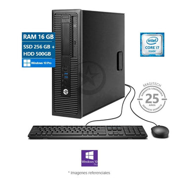 PC HP EliteDesk 800 G1 (SFF), Core i7-4790 3.6GHz, RAM 16GB, SSD 256GB + HDD 500GB, Windows10 Pro SP