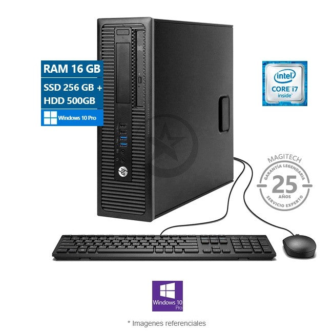 PC HP EliteDesk 800 G1 (SFF), Core i7-4790 3.6GHz, RAM 16GB, SSD 256GB + HDD 500GB, Windows10 Pro SP