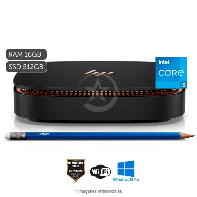 Mini-PC HP Elite Slice G2, Intel Core i5 7500T 2.5GHz, RAM 16GB, SSD 512GB, Wi-Fi, Bluetooth, Windows 10 Enterprise