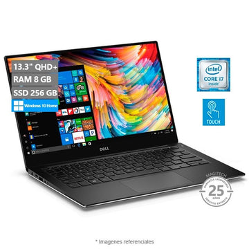Laptop Dell XPS 13 9360 Ultrabook, Intel Core i7-8550U Hasta 4.0 GHz, RAM 8GB, SSD 256GB, LED 13.3" UltraSharp QHD+ 2K InfinityEdge Touch, Windows 10 Home