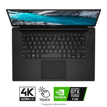 Laptop Dell XPS 15 9570, Intel Core i7-8750H 2.2GHz, RAM 16GB, SSD 512GB, Video 4GB NVIDIA GTX 1050, LED 15.6" Touch Ultra HD 4K InfinityEdge, Windows 10 home