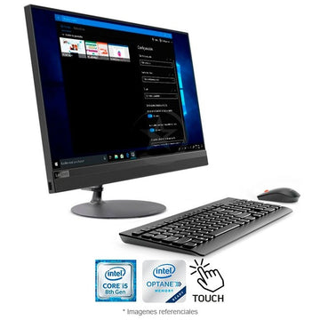 PC Todo en Uno Lenovo IdeaCentre 520 (24") Core i5-8400T 1.7GHz, RAM 16GB + Optane 16GB, 256GB SSD + 1TB HDD SATA, Wi-FI, DVD-RW, LED 23.8" Ful HD Táctil, Windows 10 Home