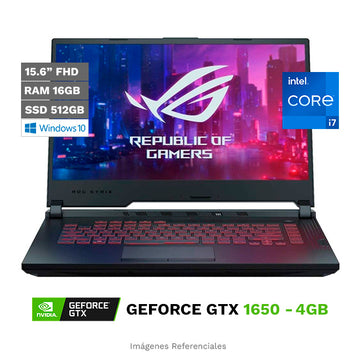 Laptop Asus ROG Strix G531GT, Intel Core i7-9750H 2.60 GHz, RAM 16GB, SSD 512GB, 4GB NVIDIA GeForce GTX 1650, LED 15.6" FHD, Windows 10 Home