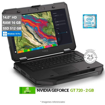 Laptop Dell Industrial Latitude 14 5404 Rugged, Intel Core i5-4310U 2.0GHz, RAM 16GB, SSD 512GB, Video 2GB Nvidia GT 720, Pantalla 14" HD, Windows 10 Pro