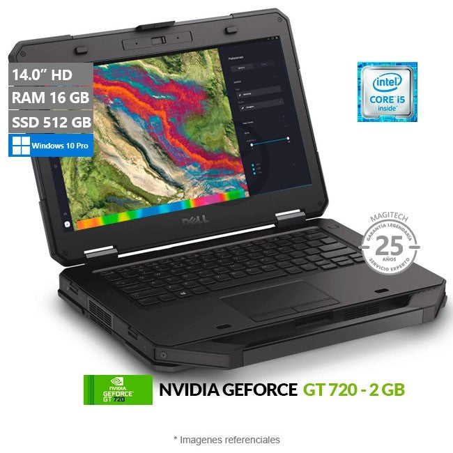 Laptop Dell Industrial Latitude 14 5404 Rugged, Intel Core i5-4310U 2.0GHz, RAM 16GB, SSD 512GB, Video 2GB Nvidia GT 720, Pantalla 14" HD, Windows 10 Pro