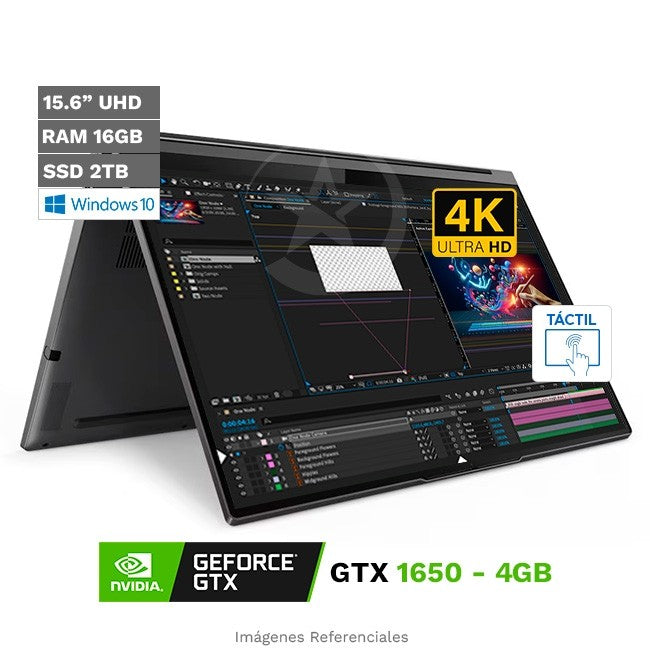 Convertible Lenovo Yoga C940-15IRH 2-en-1, Intel Core i9-9880H Hasta 4.8 GHz, RAM 16GB, SSD 2TB, 4GB NVIDIA GTX 1650, LED 15.6" UHD 4K Touch, Windows 10 Home