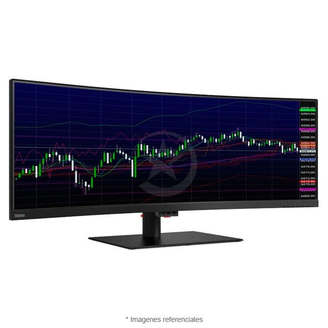 Monitor Lenovo ThinkVision P44w -10 de 43.4" Curva, UltraWide WQXGA (3840x1200) Display HDR 400, HDMI, DisplayPort, HUB USB, USB Type-C, 99.5% sRGB, VESA