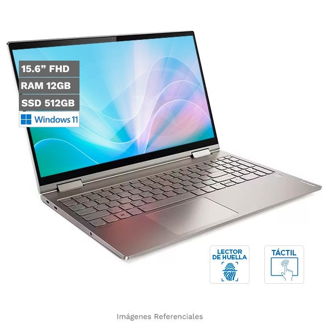 Convertible 2 en 1 Lenovo Yoga C740-15IML, Intel Core i7-10510U Hasta 4.9 GHz, RAM 12GB, SSD 512GB PCIe, LED 15.6" Full Táctil HD HDR Dolby Vision, Windows 11 Home