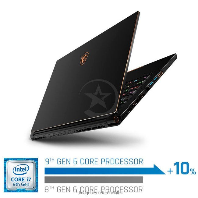Laptop MSI GS65 Stealth Gaming, Core i7-9750H 2.6GHz, RAM 32GB, SSD 1TB, Video 6GB Nvidia RTX 2060, LED 15.6" Full HD a 240Hz, Windows 11 Home
