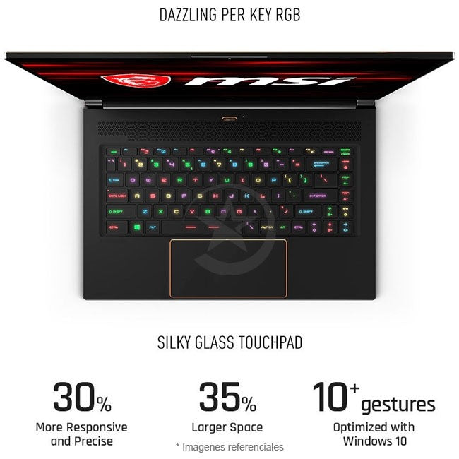 Laptop MSI GS65 Stealth Gaming, Core i7-9750H 2.6GHz, RAM 32GB, SSD 1TB, Video 6GB Nvidia RTX 2060, LED 15.6" Full HD a 240Hz, Windows 11 Home