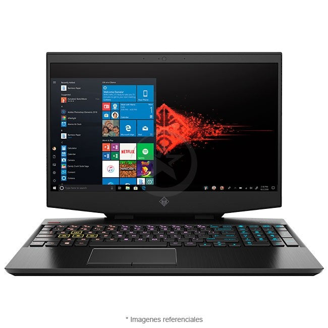 Laptop HP Omen 15-DH1065 Gaming, Intel Core i7-10750H 2.6GHz, RAM 16GB, SSD 512GB + HDD 1TB, Video 8GB NVIDIA RTX 2070, LED 15.6" Full-HD a 144Hz, Windows 11 Home