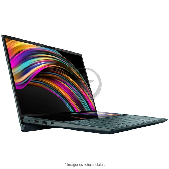 Laptop Asus ZenBook Duo 14 UX481FA, Core i7-10510U Hasta 4.9 GHz, RAM 8GB, SSD 512GB, Dos Pantallas: LED 14" FHD Touch 100% sRGB + ScreePad Plus 12.6", Windows 11 Home