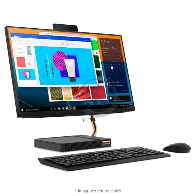 PC Lenovo Todo en Uno IdeaCentre A540 (24"), Intel Core i5-9400T Hasta 3.4 GHz, RAM 12GB, SSD 256GB + HDD 1TB, LED 23.8" Full HD Táctil, Windows 10 Home