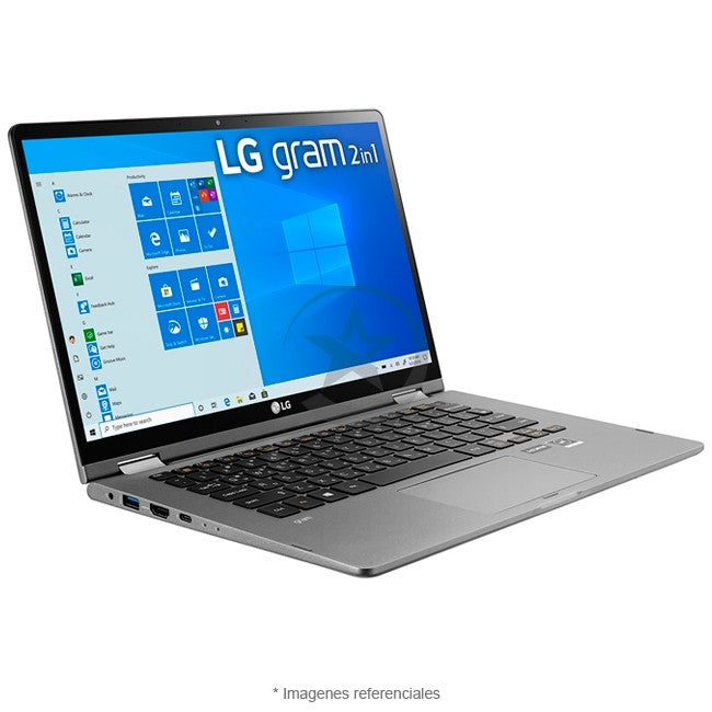 Convertible LG Gram 14 Ultra-Lightweight 2-en-1, Intel Core i7-10510U Hasta 4.9 GHz, RAM 16GB, SSD 512GB, LED 14" Full HD Touch 96% sRGB, Windows 11 Home + Lápiz Stylus