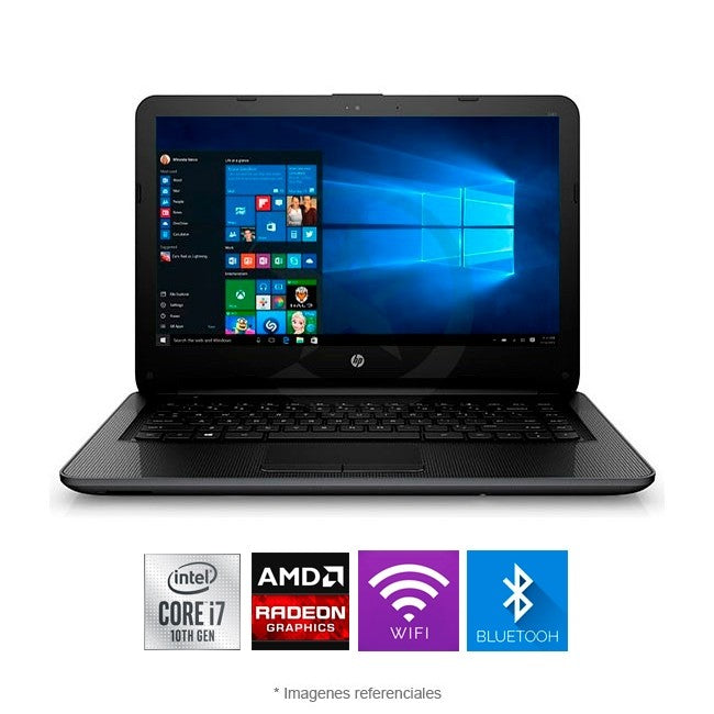 Laptop HP 240 G7 Intel Core i7-1065G7 1.3GHz, RAM 16GB, SSD 256GB + HDD 1TB, Video 2 GB AMD Radeon 620, Pantalla LED 14" HD