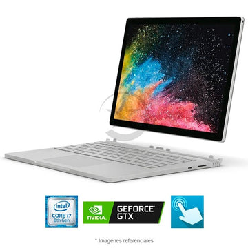 Tablet Microsoft Surface Book 2 (13.5"), Intel Core i7-8650U hasta 4.2 GHz, RAM 16GB, SSD 1TB, Video 2GB Nvidia GTX 1050, LED 13.5" PixelSense Touch, Windows 10 Pro
