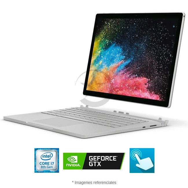 Tablet Microsoft Surface Book 2 (13.5"), Intel Core i7-8650U hasta 4.2 GHz, RAM 16GB, SSD 1TB, Video 2GB Nvidia GTX 1050, LED 13.5" PixelSense Touch, Windows 10 Pro