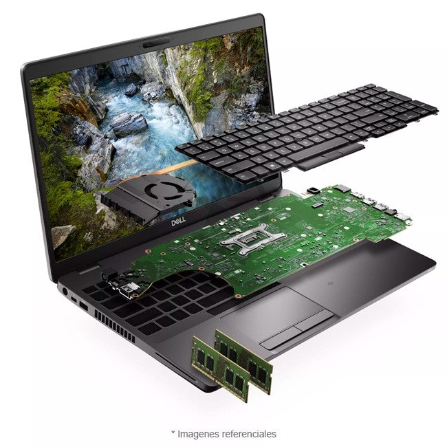 Laptop Dell Workstation Precision 3540, Intel Core i7-8665U Hasta 4.8 GHz , RAM 16GB, SSD 512GB, Video 2GB AMD Radeon Pro WX 2100, LED 15.6" HD, Windows 10 Pro