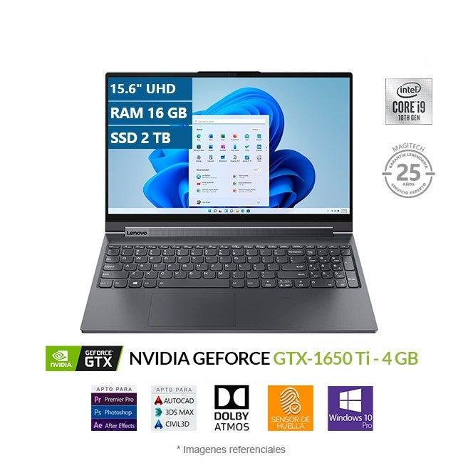 Convertible Lenovo Yoga 9i (15) 2-en-1, Intel Core i9-10980HK/ RAM 16GB/ SSD 2TB/ NVIDIA GTX1650Ti 4GB/ 15.6"4K Táctil/ W10Pro