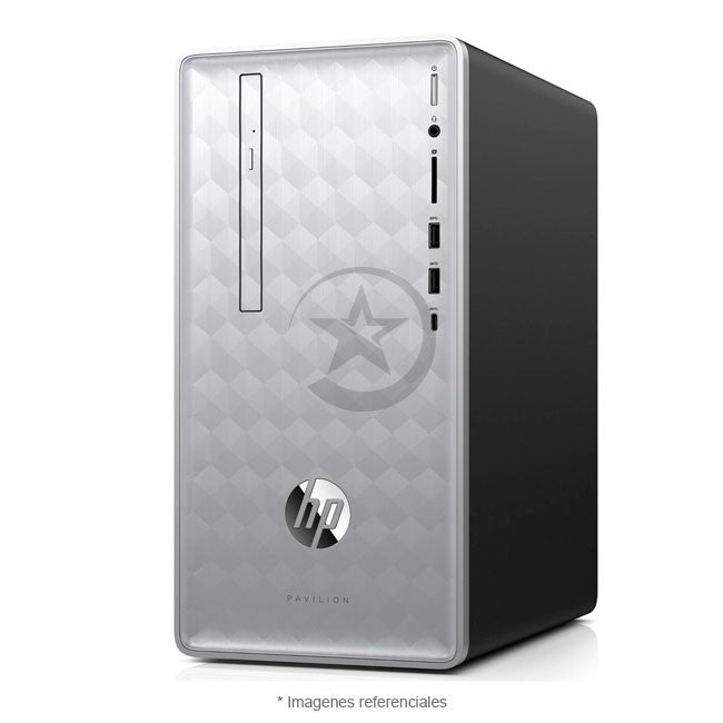 Combo-PC HP Pavilion 590-P0109, AMD A12-9800 3.8GHz, RAM 12GB, SSD 128GB + HDD 2TB, Wi-Fi, DVD-RW, Windows 10 Home + Monitor 22''