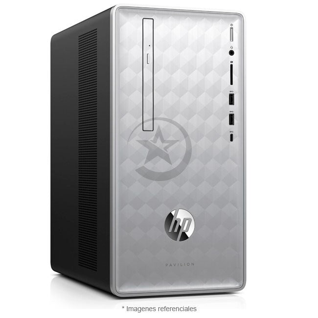 Combo-PC HP Pavilion 590-P0109, AMD A12-9800 3.8GHz, RAM 12GB, SSD 128GB + HDD 2TB, Wi-Fi, DVD-RW, Windows 10 Home + Monitor 22''