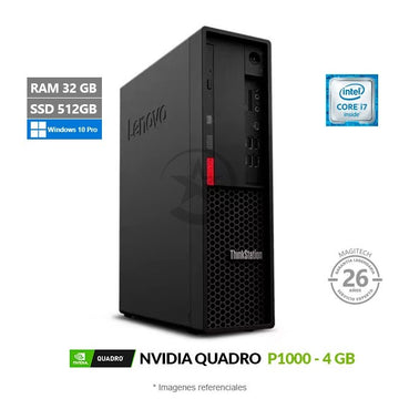 PC Lenovo ThinkStation P330 SFF, Core i7-8700, RAM 16GB, SSD 512GB, 4GB NVIDIA Quadro P1000, Windows 10 Pro