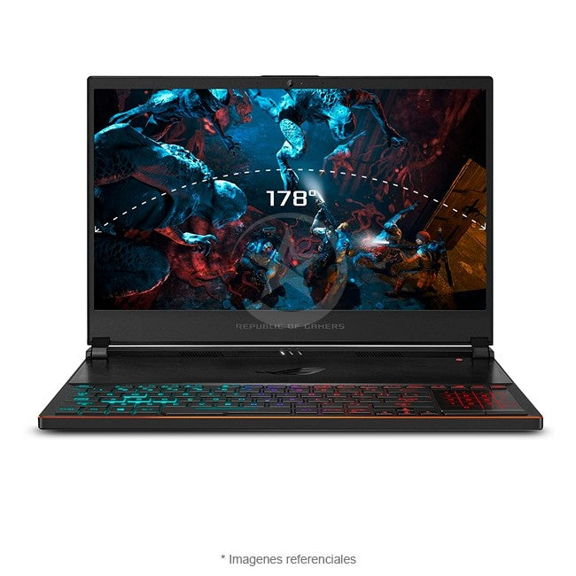 Laptop Asus ROG ZEPHYRUS S Ultra Slim GX531GX Gaming, Intel Core i7-8750H 2.2GHz, RAM 32GB, SSD 1TB, Video 8GB Nvidia RTX 2080 Max-Q, LED 15.6" Full HD a 144Hz 100% sRGB, Windows 10 Pro