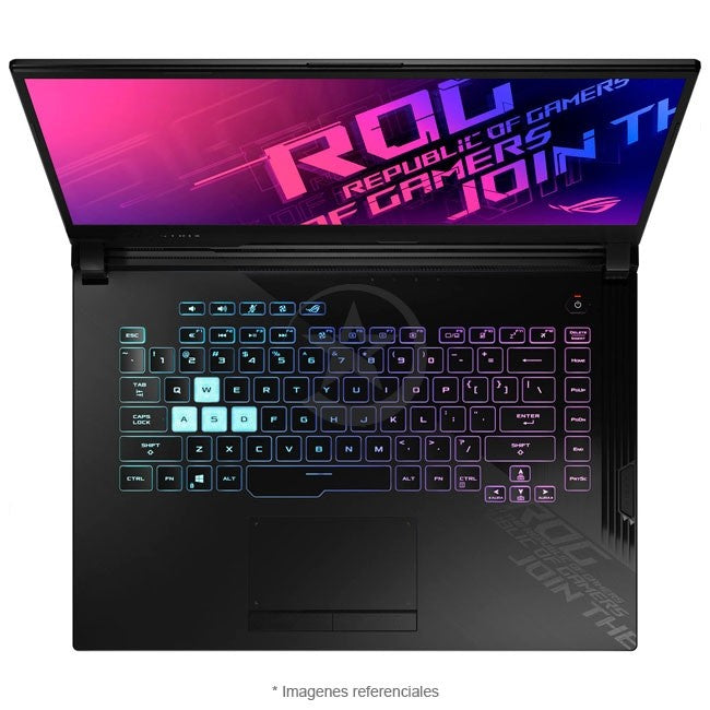 Laptop Asus ROG Strix G15-G512LWS Gaming, Intel Core i7-10850H Hasta 5.1 GHz, RAM 16GB, SSD 512GB, Video 8GB NVIDIA RTX 2070 SUPER, LED 15.6" Full HD a 144Hz, Windows 11 Home