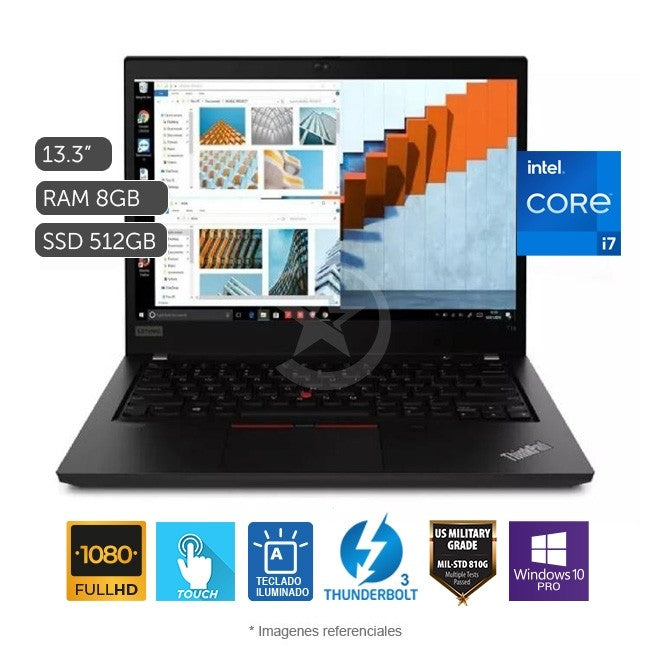 Laptop Lenovo ThinkPad X13 Gen 1, Intel Core i7-10510U Hasta 4.9 GHz, RAM 8GB, SSD 512GB, LED 13.3" FHD IPS Touch, Windows 10 Pro