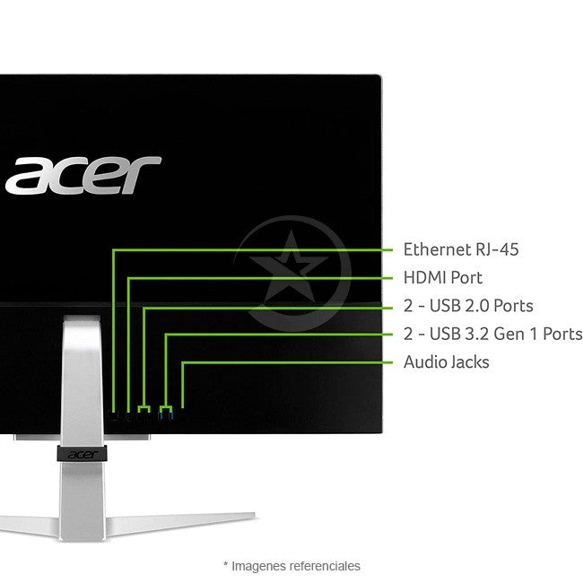 PC Acer Todo en Uno C27-962, Core i5-1035G1 hasta 3.6GHz, RAM 12GB, SSD 512GB, Video 2GB Nvidia MX130, LED 27" Full HD, Windows 10 Home