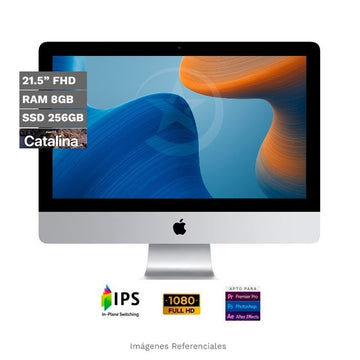 PC All-in-One Apple iMac 21.5, Intel Core i5 2.3GHz, RAM 8GB, SSD 256GB, LED 21.5" Full HD, MacOS (Para Artistas)
