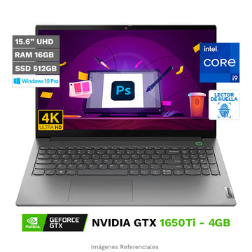 Laptop Lenovo ThinkBook 15p, Intel Core i7-10750H 2.6 GHz, RAM 16GB, SSD 512GB, Video 4GB Nvidia GTX1650Ti Max-Q, LED 15.6" UHD 4K, Windows 10 Pro