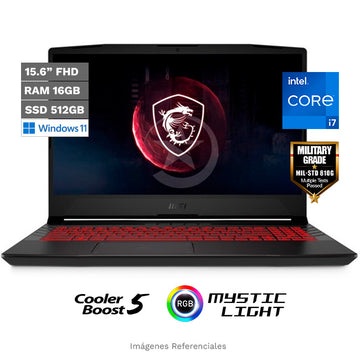 Laptop MSI Pulse GL66 11UGKV Core i7-11800H 2.3GHz, RAM 16GB, SSD 512GB, LED 15.6" Full HD a 144Hz, Windows 11 Home