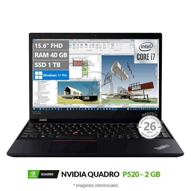 Laptop Lenovo Workstation ThinkPad P15s, Intel Core i7-10510U Hasta 4.9 GHz, RAM 40GB, SSD 1TB, Video 2GB NVIDIA P520, LED 15.6" Full HD, Windows 11 Pro