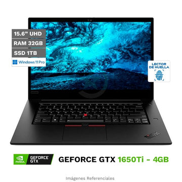 Ultrabook Lenovo ThinkPad X1 Extreme Gen 3, Intel Core i9-10885H 2.4GHz, RAM 32GB, SSD 1TB, 4GB NVIDIA GeForce GTX 1650Ti, LED 15.6" UHD 4K, Windows 11 Pro