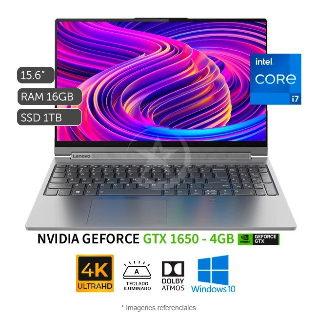 Convertible Lenovo Yoga C940-15IRH 2-en-1, Intel Core i7-9750H Hasta 4.5 GHz, RAM 16GB, SSD 512GB, 4GB NVIDIA GTX 1650, LED 15.6" UHD 4K, Windows 10 Home