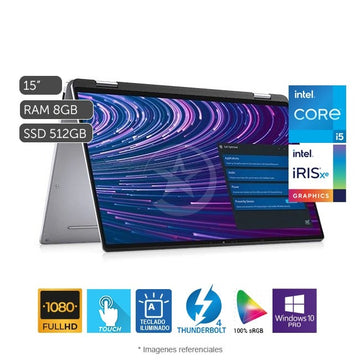 Convertible Dell Latitude 9520 2-en-1, Intel Core i5-1135G7 Hasta 4.2 GHz, RAM 8GB, SSD 512GB, LED 15.6" Full HD, Táctil, Windows 11 Pro