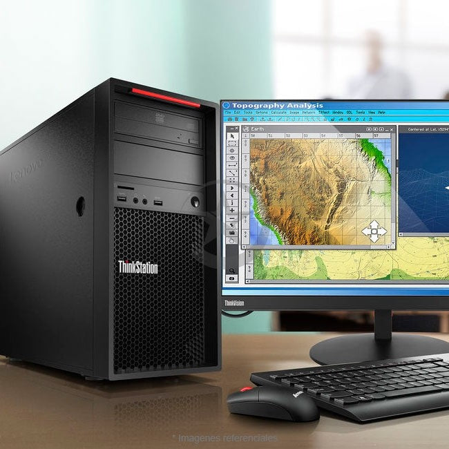 PC Lenovo ThinkStation P520c Workstation, Xeon W-2125 Hasta 4.5 GHz, RAM 16GB, SSD 512GB, Video 4GB NVIDIA Quadro P1000, Wi-Fi, Windows 10 Pro