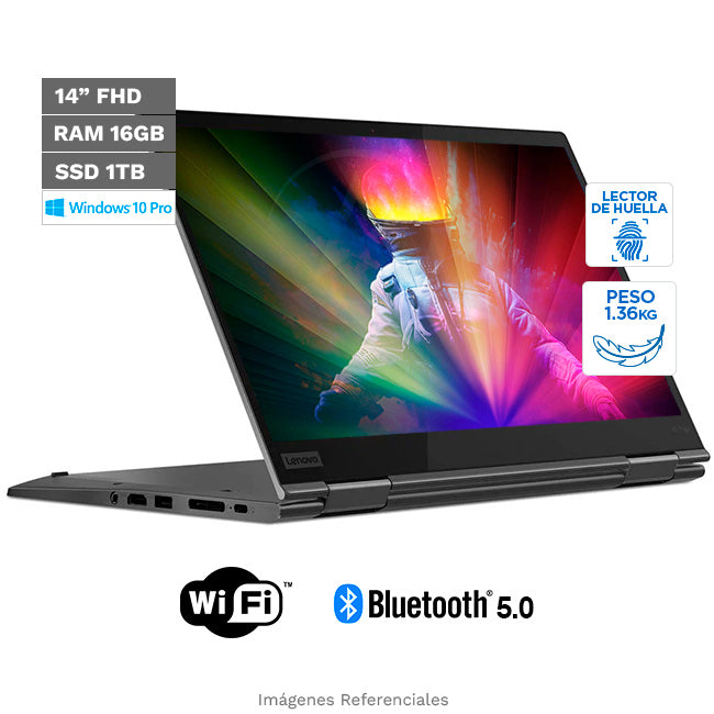 Convertible Lenovo ThinkPad X1 Yoga 14 4TH Gen (14''), Intel Core i7-10510U Hasta 4.9 GHz, RAM 16GB, SSD 1TB, LED 14'' Full HD Touch, Windows 10 Pro + Lápiz