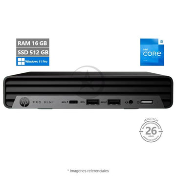 PC HP Pro 400 G9 Mini, Intel Core i5-14500T Hasta 4.8 GHz, RAM 16GB, SSD 512GB, Wi-Fi, Bluetooth, Windows 11 Pro