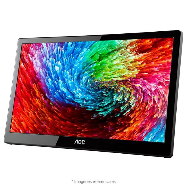 Monitor AOC E1659FWU Portátil /15,6" HD/ Conectividad USB 3.0/ Función Pivot/ Compatible con montaje VESA