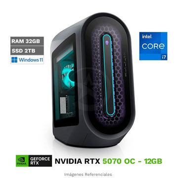 PC Dell Alienware Aurora R13 Gaming, Intel Core i7 12700KF Hasta 4.9 GHz, RAM 32GB, SSD 1TB, 12GB NVIDIA GeForce RTX 5070, Enfriamiento Liquido, Windows 11 Home