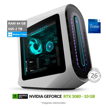 PC Dell Alienware Aurora R13 Gaming, Intel Core i9 12900K Hasta 5.2 GHz, RAM 64GB, SSD 2TB, 10GB NVIDIA GeForce RTX 3080, Enfriamiento Liquido, Windows 11 Home