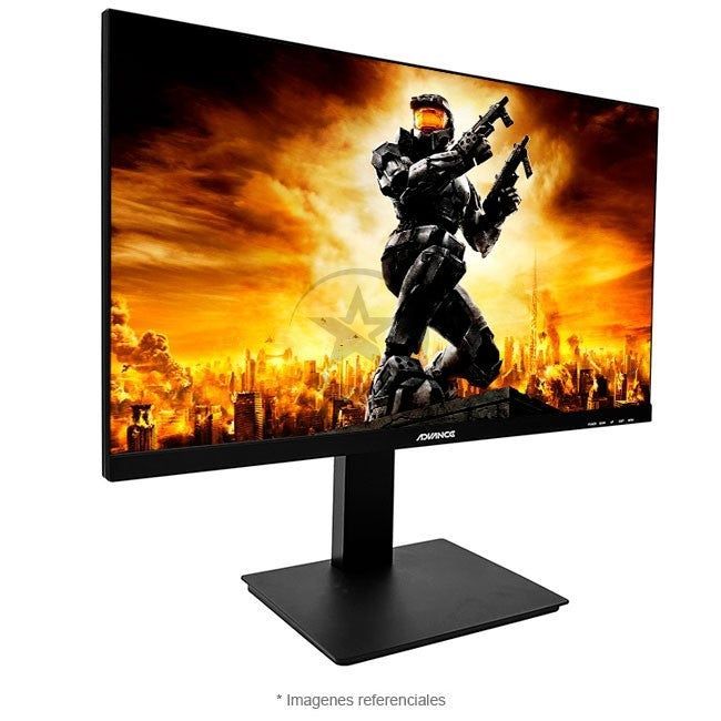 Monitor Advance Pivot ADV-2450S, 23.8" LED Full HD (1920x1080) a 100 Hz, HDMI, DisplayPort, Base Regulable, Pivot 90°, Altavoces integrados de 2W