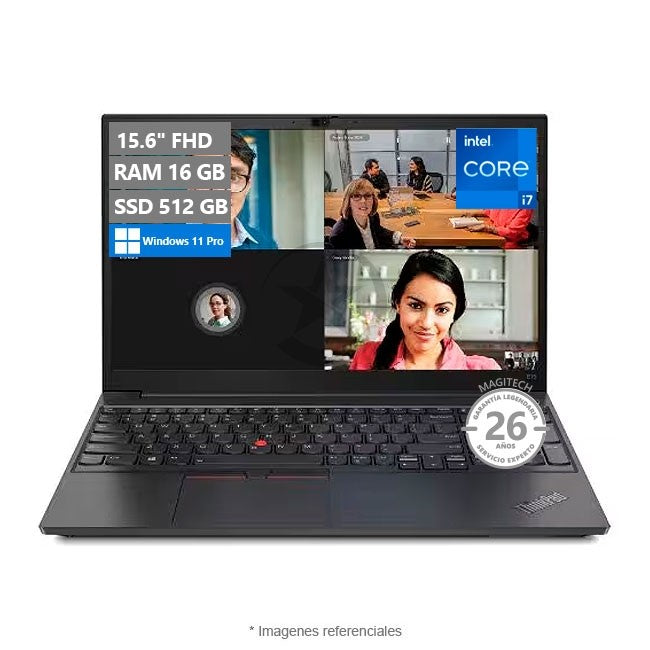 Laptop Lenovo ThinkPad E15 Gen 2, Intel Core i7-1165G7 Hasta 4.7 GHz, RAM 16GB, SSD 512 GB, LED 15.6" FHD, Windows 11 Pro
