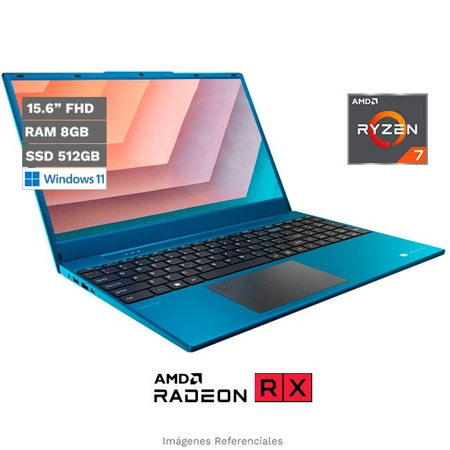 Laptop Gateway GWNR71517 Ultra Slim, AMD Ryzen 7 3700U Hasta 4.0 GHz, RAM 8GB, SSD 512GB, LED 15.6" Full HD, Windows 11 Home