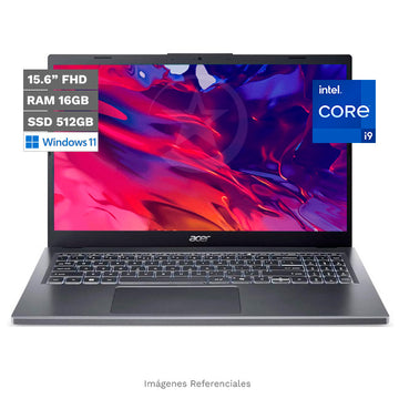 Laptop Acer Aspire 15 A15-51M, Core i9-13900H Hasta 5,4, RAM 16GB, SSD 512GB, LED 15.6" FHD, Windows 11 Home